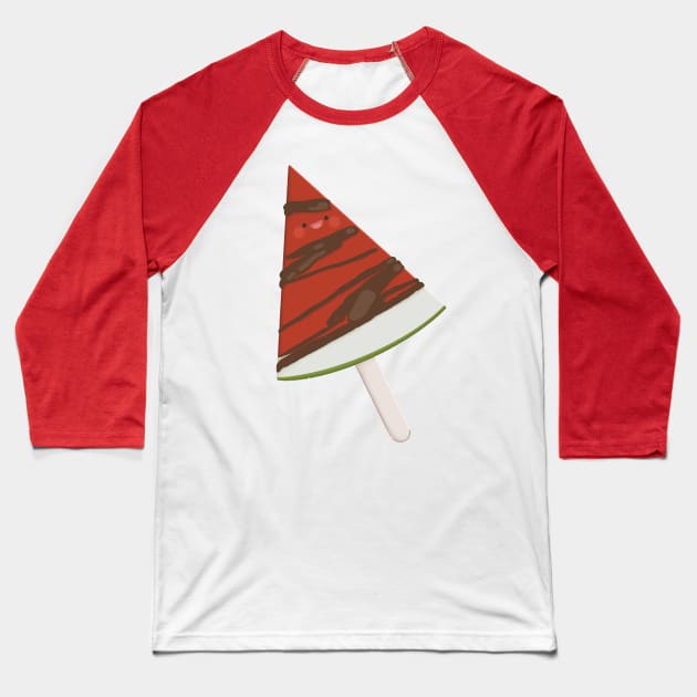 Cute watermelon ice cream Baseball T-Shirt by Dsanstudio